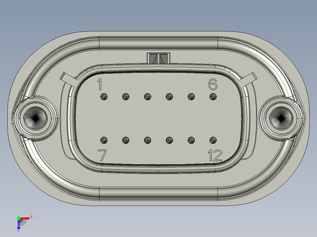 瑞克达12Pin插座装配-A俯视图