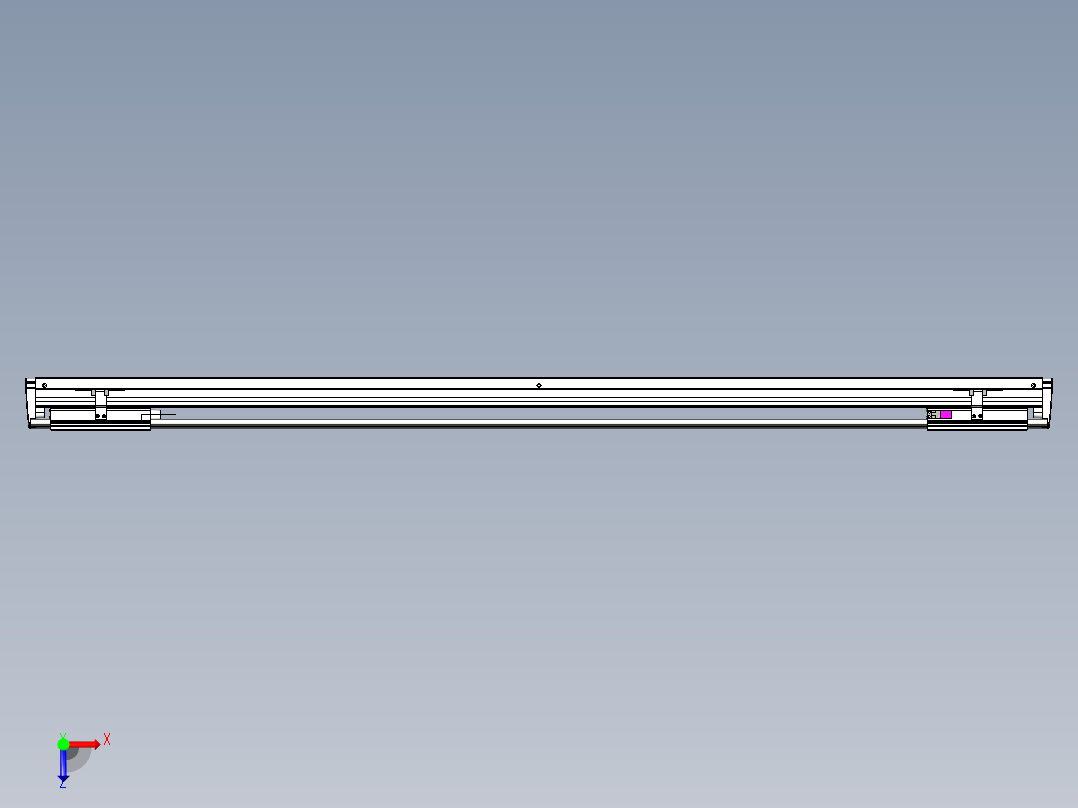 威洛博VL系列直线电机模组-2VL14S2-S1200俯视图