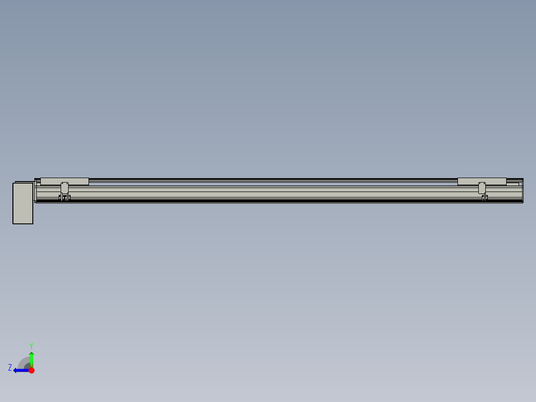 直线模组LHB21-L40-S1950-RD设计图纸右视图