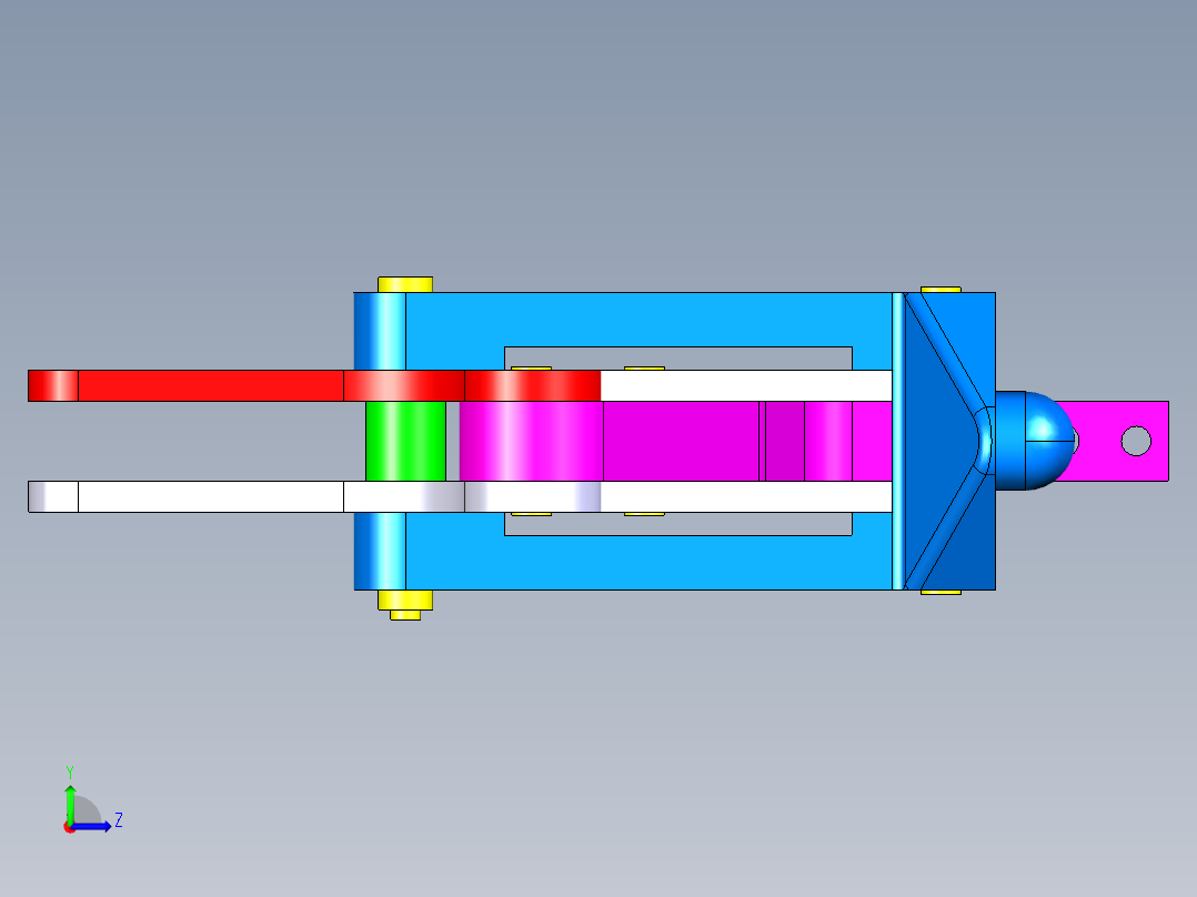 德克斯TUNKERS气缸数模T5-06.2BA左视图
