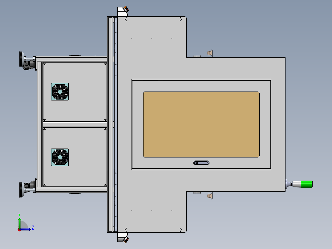 双轨道磁铁无磁区检测设备左视图