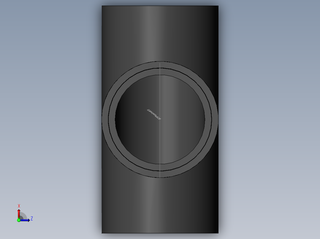 PVC管件-2in_Tee俯视图