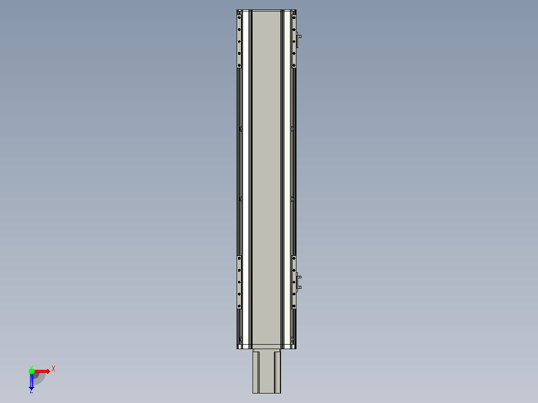 直线模组LHA17-S650-M设计图纸俯视图