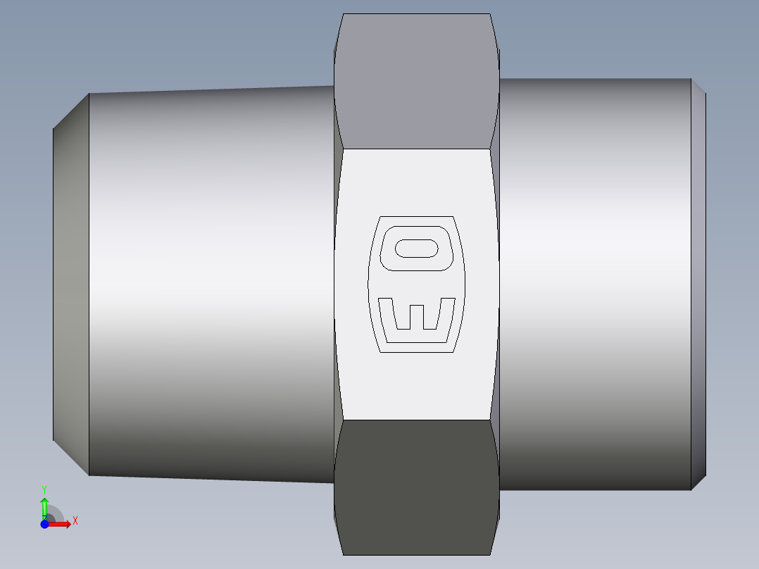 卡套式工业通用硬管接头EO_Male_Stud_connector_GE25S1NPTCFX前视图