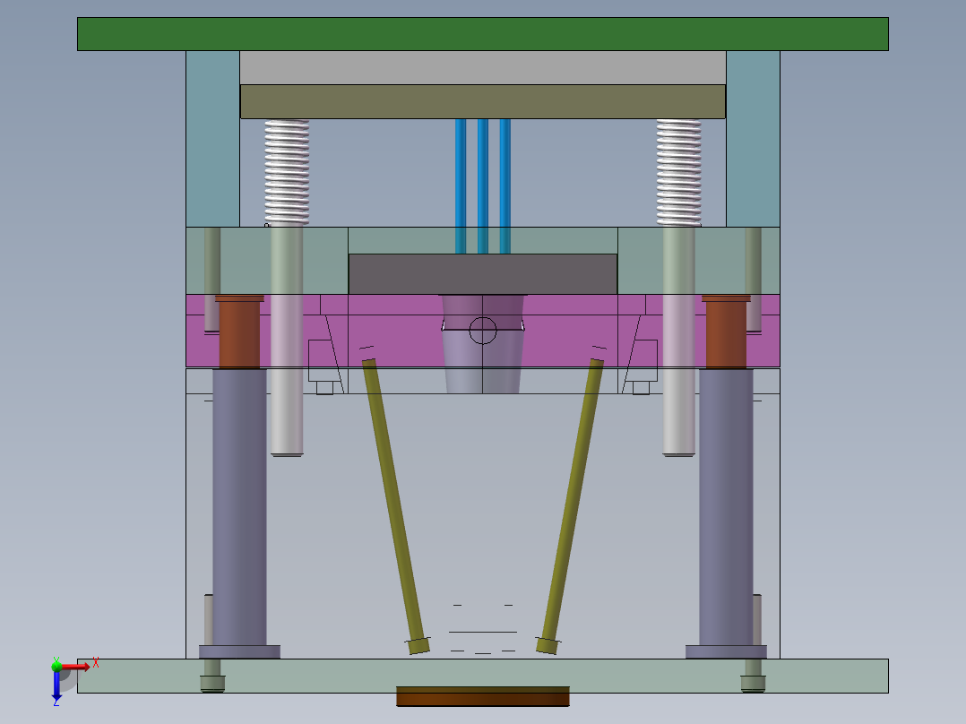 Q298-杯托的注塑模具设计【三维SolidWorks】俯视图