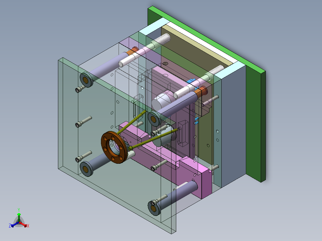 Q298-杯托的注塑模具设计【三维SolidWorks】正等轴测图