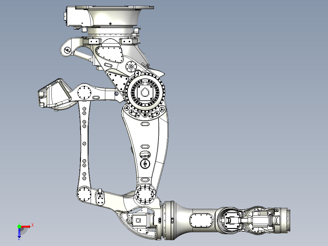 那智机器人nachi mc600 6axis industrial robot俯视图