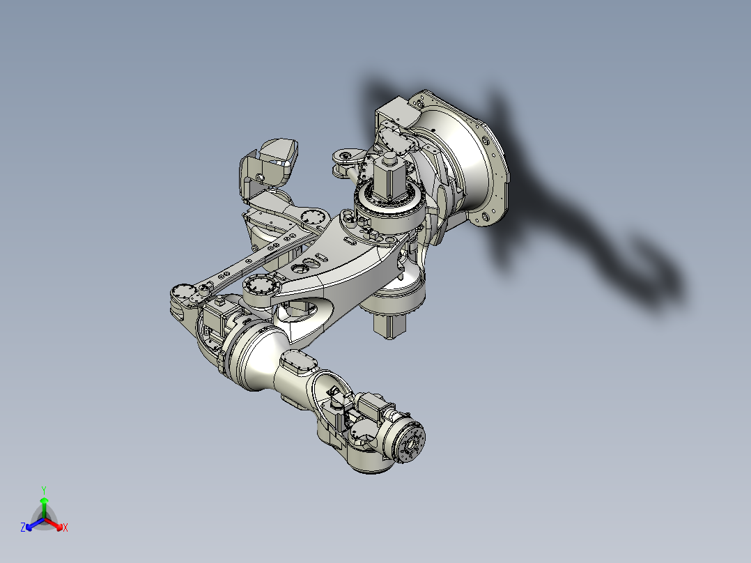 那智机器人nachi mc600 6axis industrial robot正等轴测图