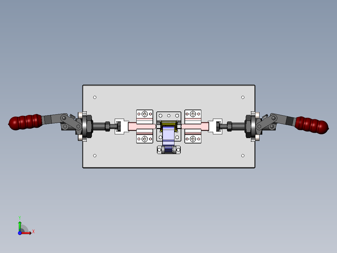 门板定位治具前视图
