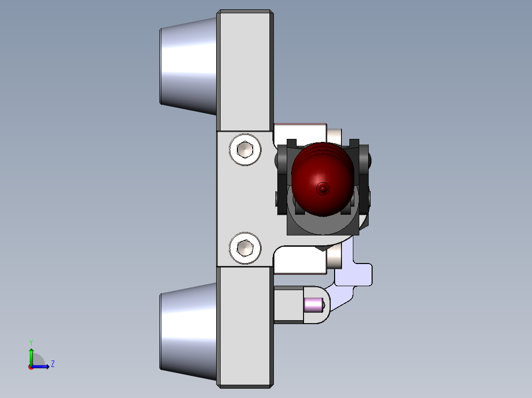 门板定位治具左视图