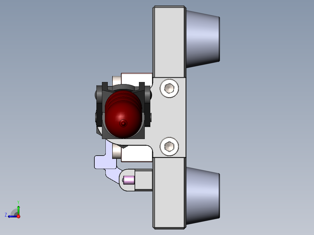 门板定位治具右视图