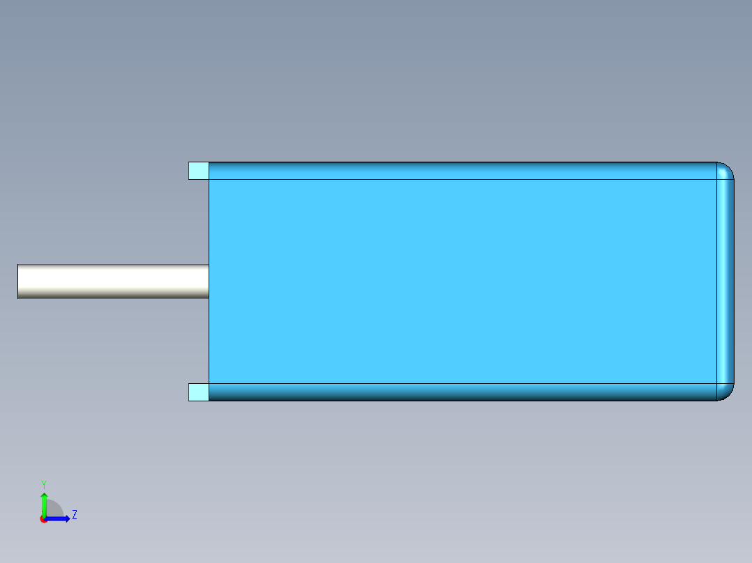 无源元件封装-CAP_BOX_7.3x3.5x8_BL左视图