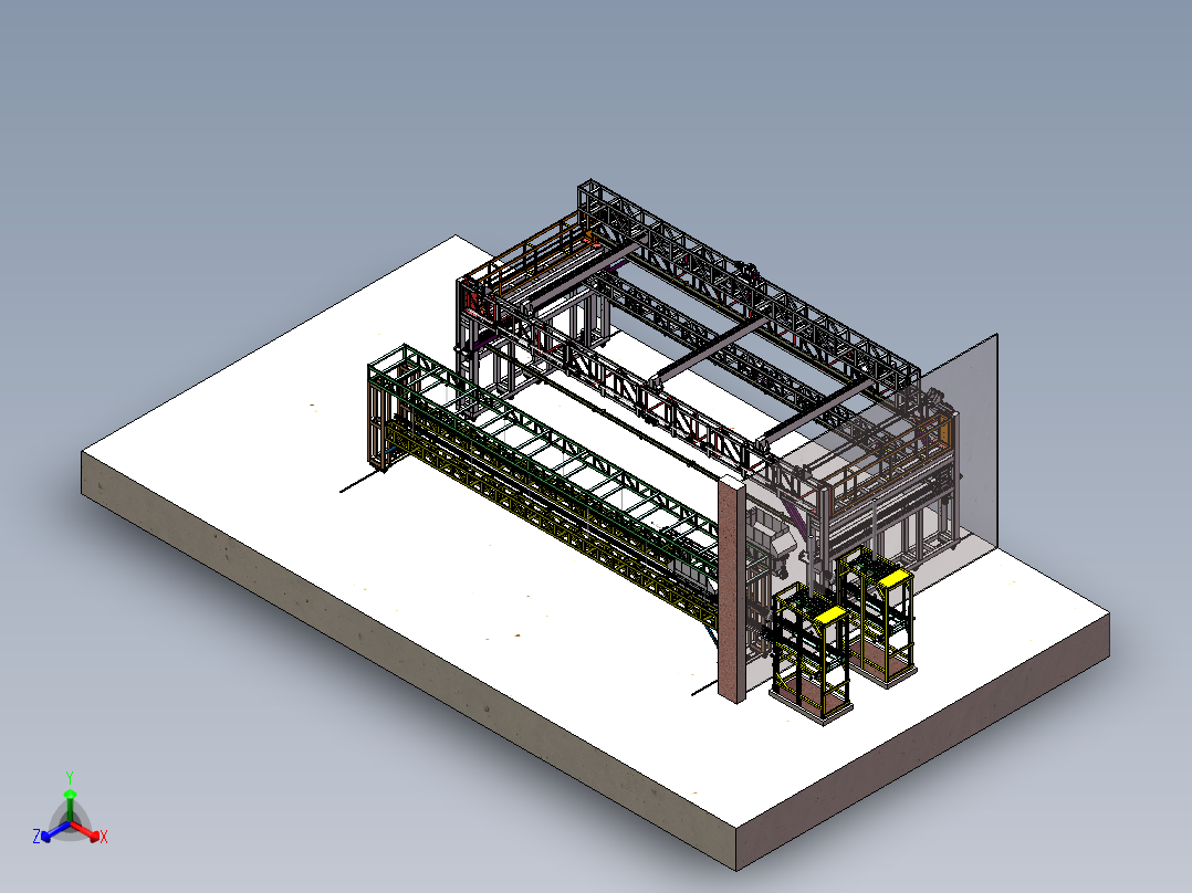 10T重型翻转车正等轴测图