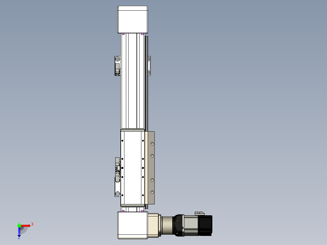 同步带滑台-欧规B8H-L176-S300-L-ZP40-D3-N5俯视图