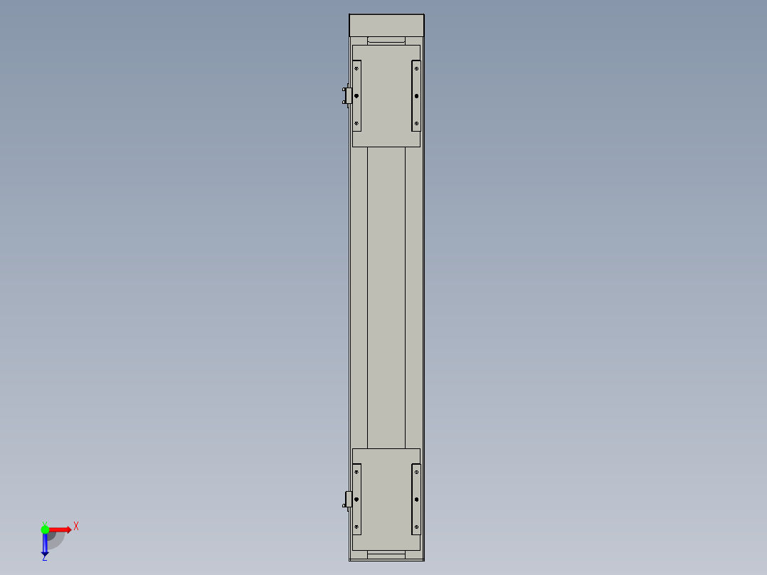直线模组LHC17-S900-D设计图纸俯视图