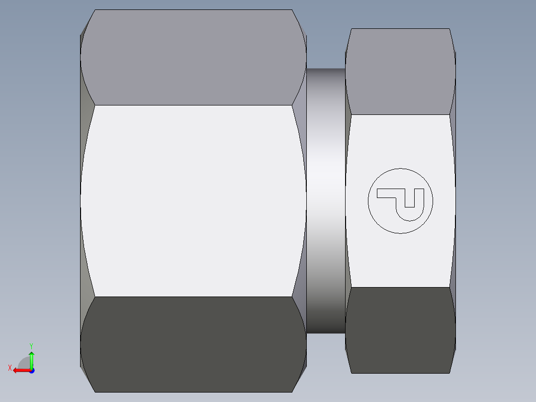 卡套式工业通用硬管接头EO_Blanking_plug_for_tube_ends_ROV16ZSCF后视图