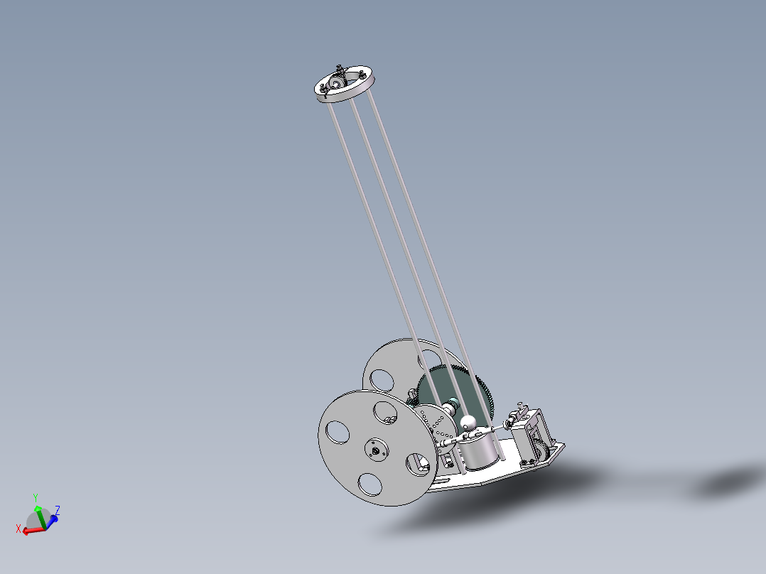 无碳小车(走S型道路) 机械设备 <span style='color: red'>3D</span>模型图纸 设计素材