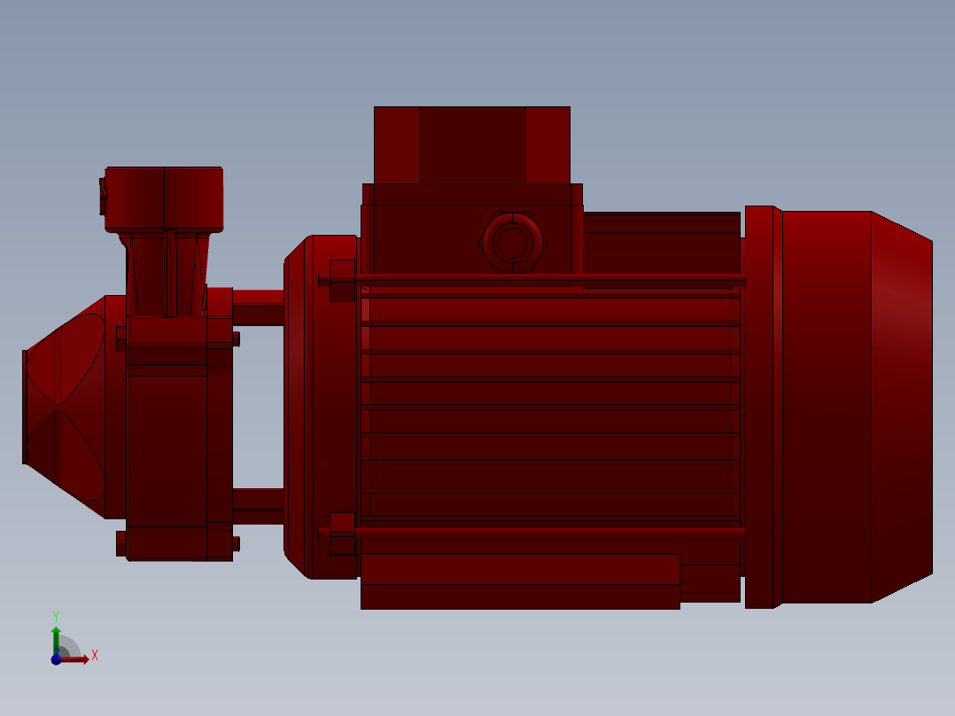 水泵发电机前视图