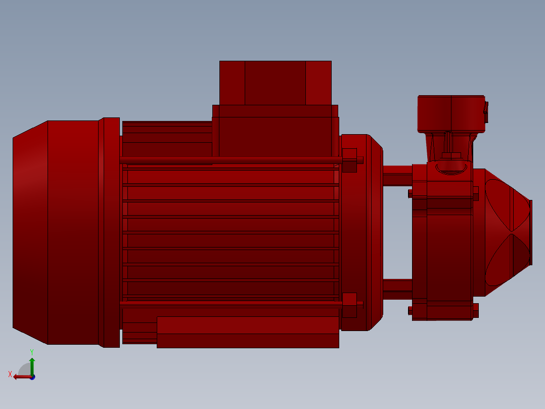 水泵发电机后视图