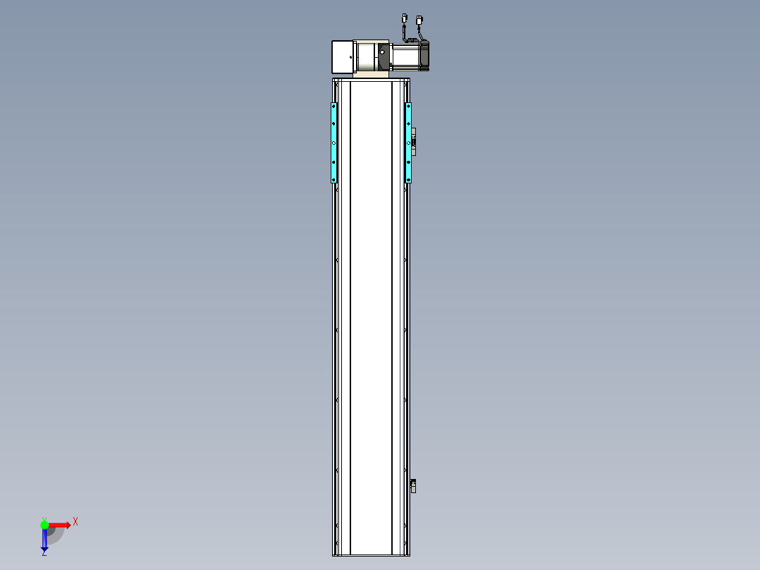 同步带滑台-半封闭B22H-L100-C-S950-LU-P75-D3-N5俯视图