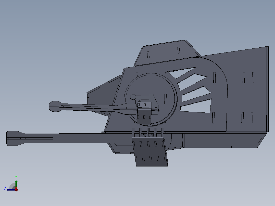 AT-AT帝国步行机四足机器人拼装模型3D图纸 Solidworks 附STEP右视图