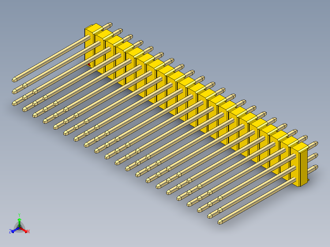 彩色公头100mil（2.54mm）系列-DS1021_yellow_3x21p_100mil_Type19_rev1.0