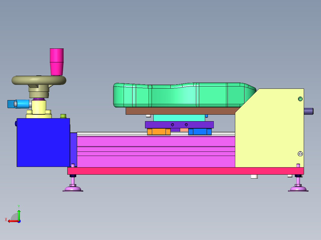 破坏试验夹具后视图