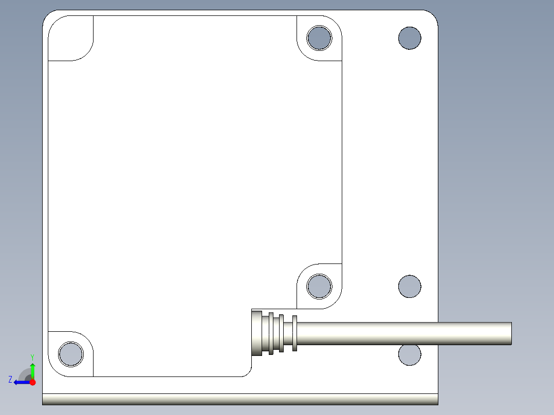 基恩士LX2-13R_kc图纸模型右视图