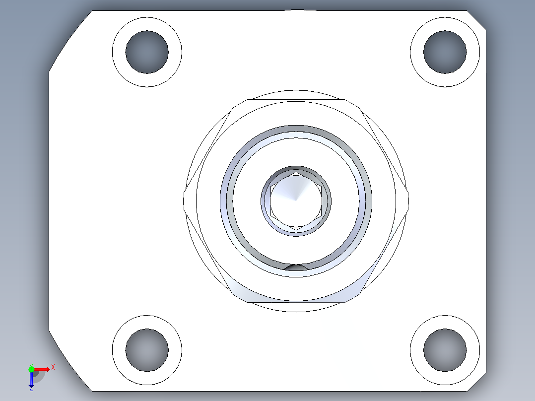 KOSMEKLHA0550-SR多系列多零件图纸模型俯视图
