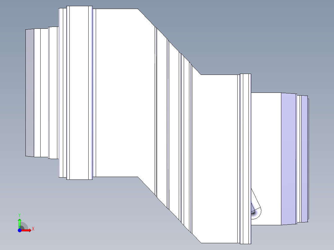 燃气轮机叶片487---模型格式为 stl catia stp前视图
