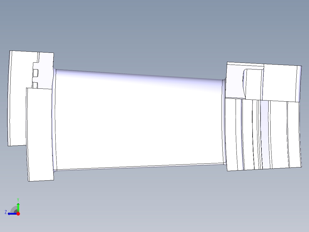 燃气轮机叶片487---模型格式为 stl catia stp右视图