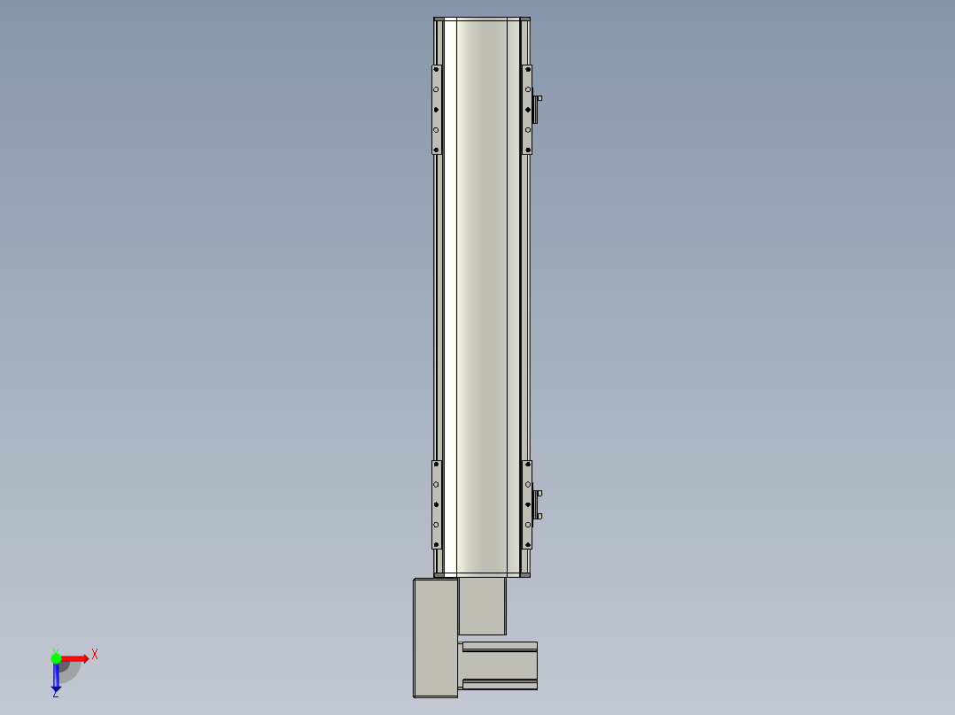 直线模组WG-LHB12-S450-BL设计图纸俯视图