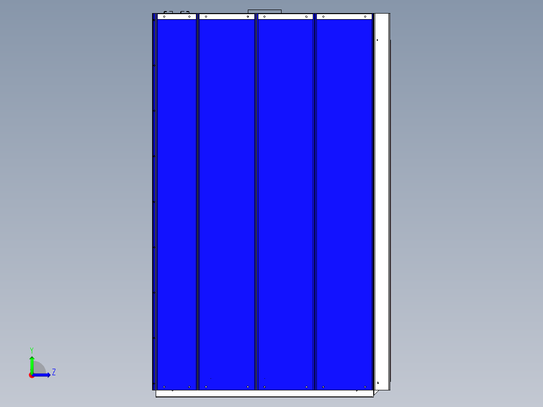 电梯轿厢结构左视图