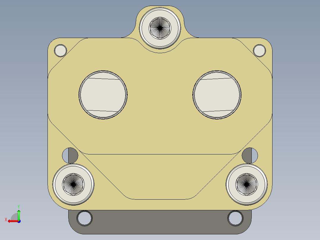 齿轮多轴器后视图