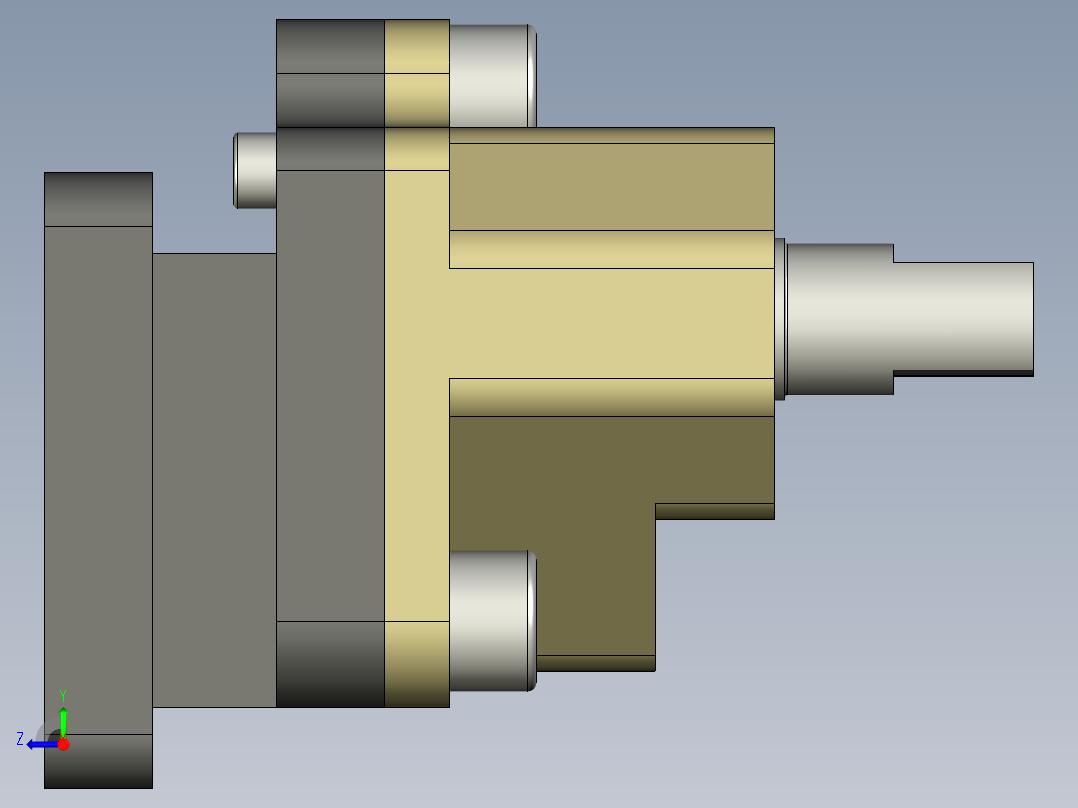 齿轮多轴器右视图