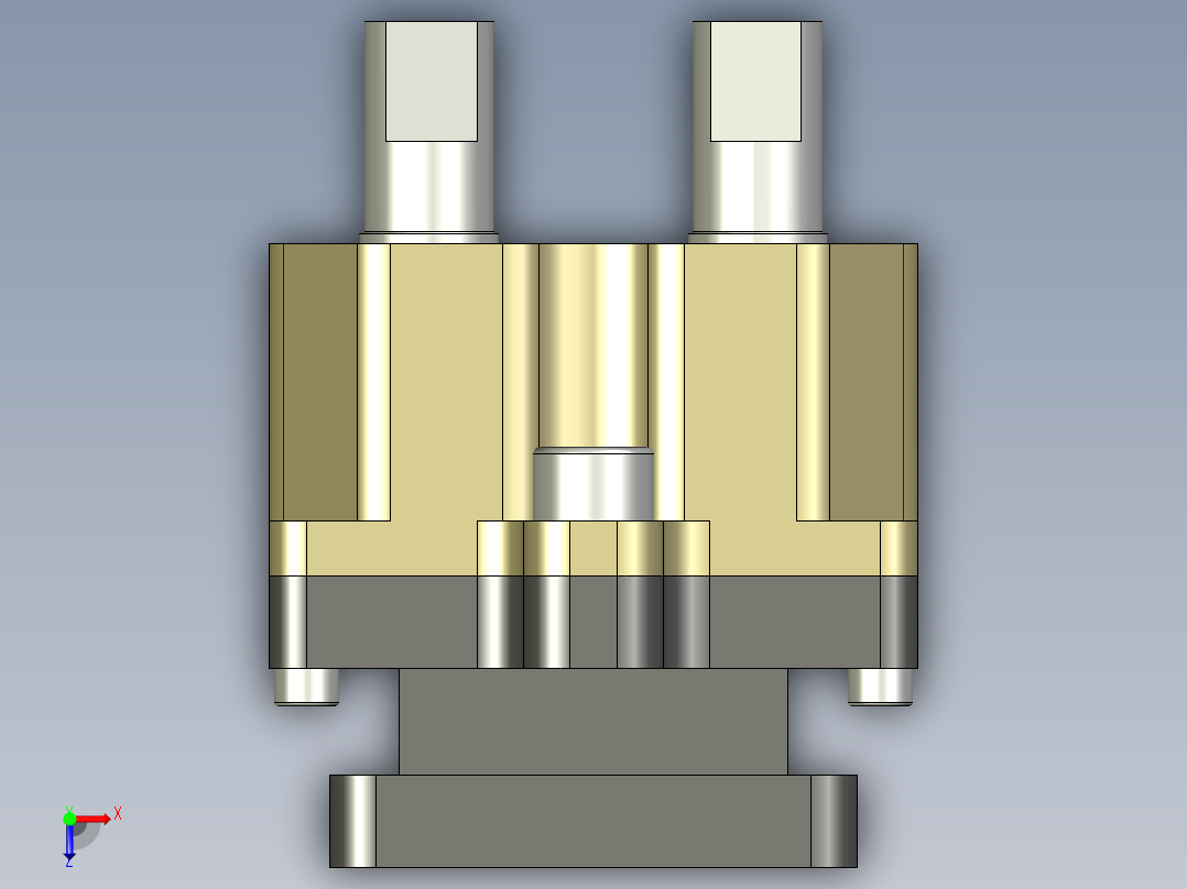 齿轮多轴器俯视图