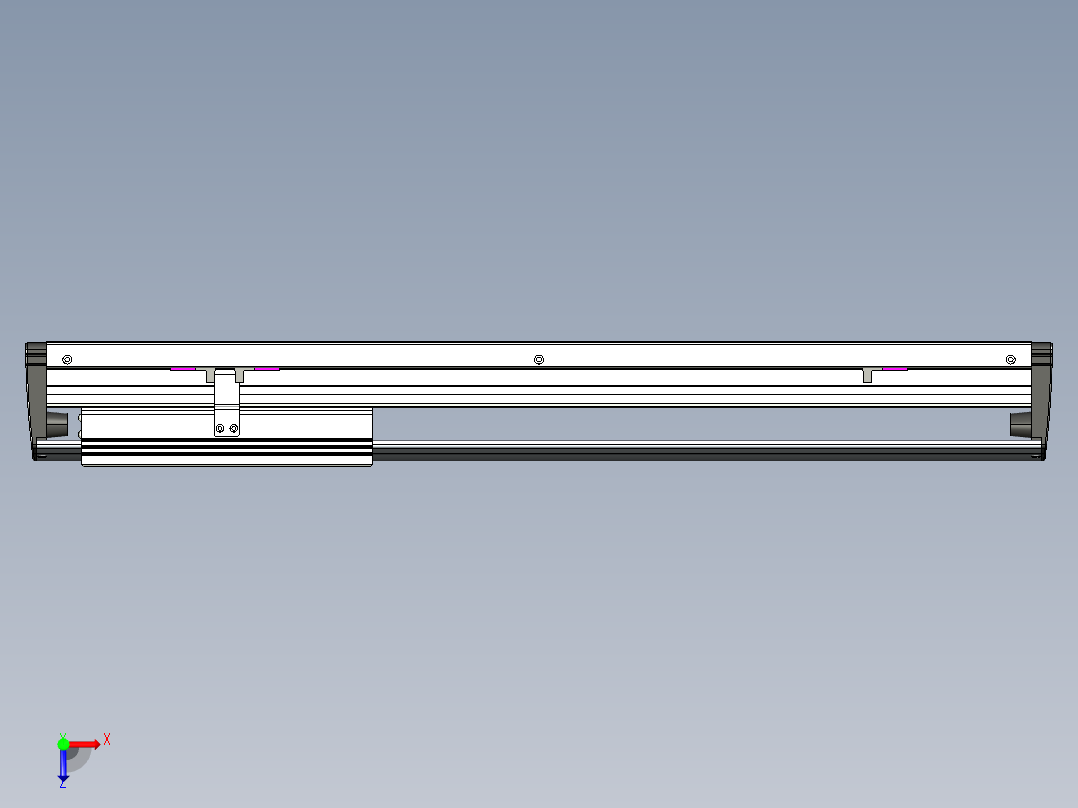 威洛博VL系列直线电机模组-VL17E3-S450俯视图