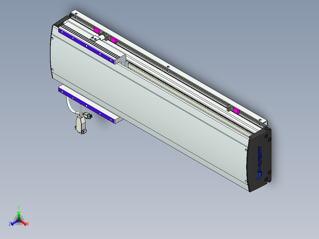 威洛博VL系列直线电机模组-VL17E3-S450正等轴测图