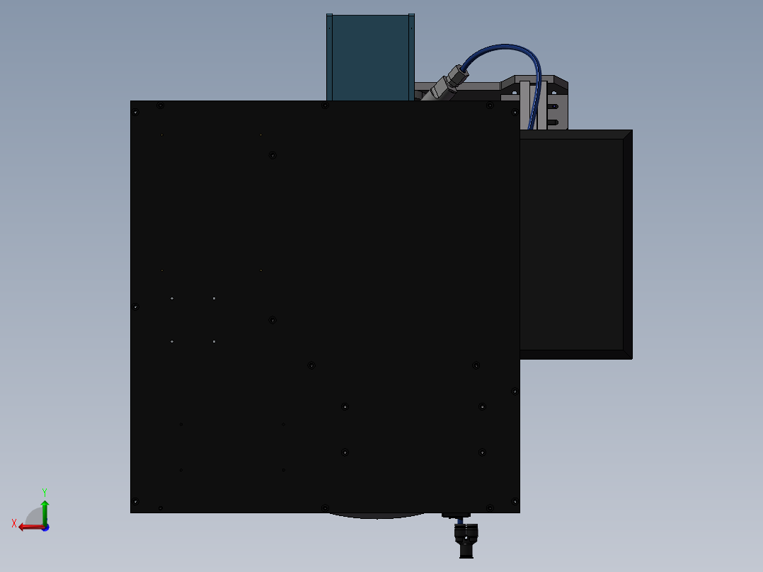 自动剪脚与贴胶机后视图