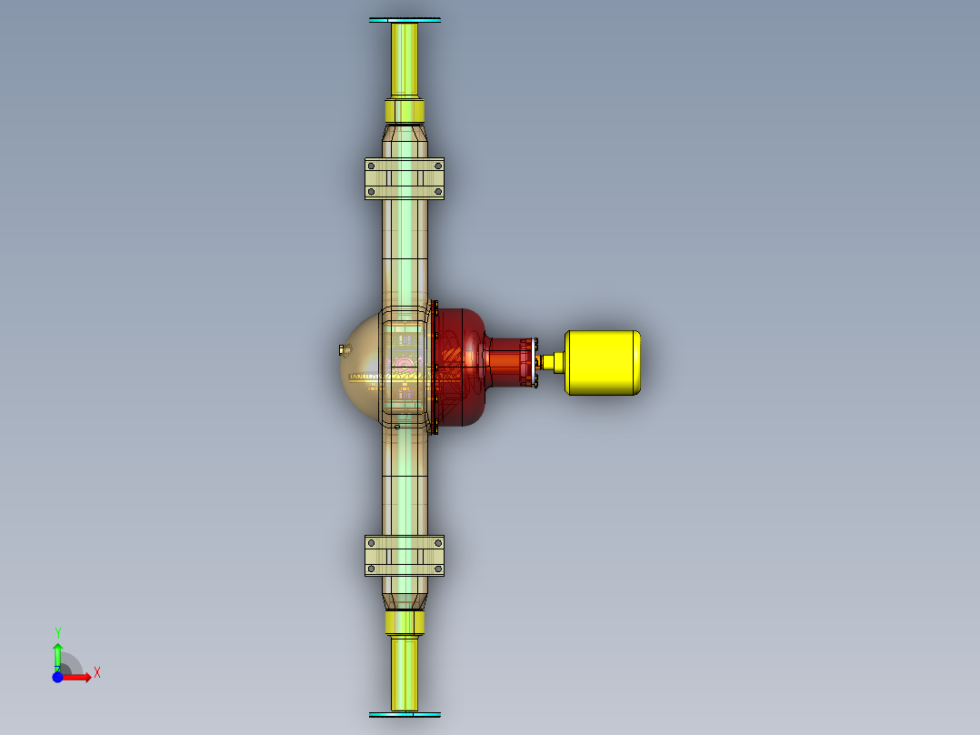某电动驱动桥设计【非断开式后驱动桥】【含三维catia+文档】前视图