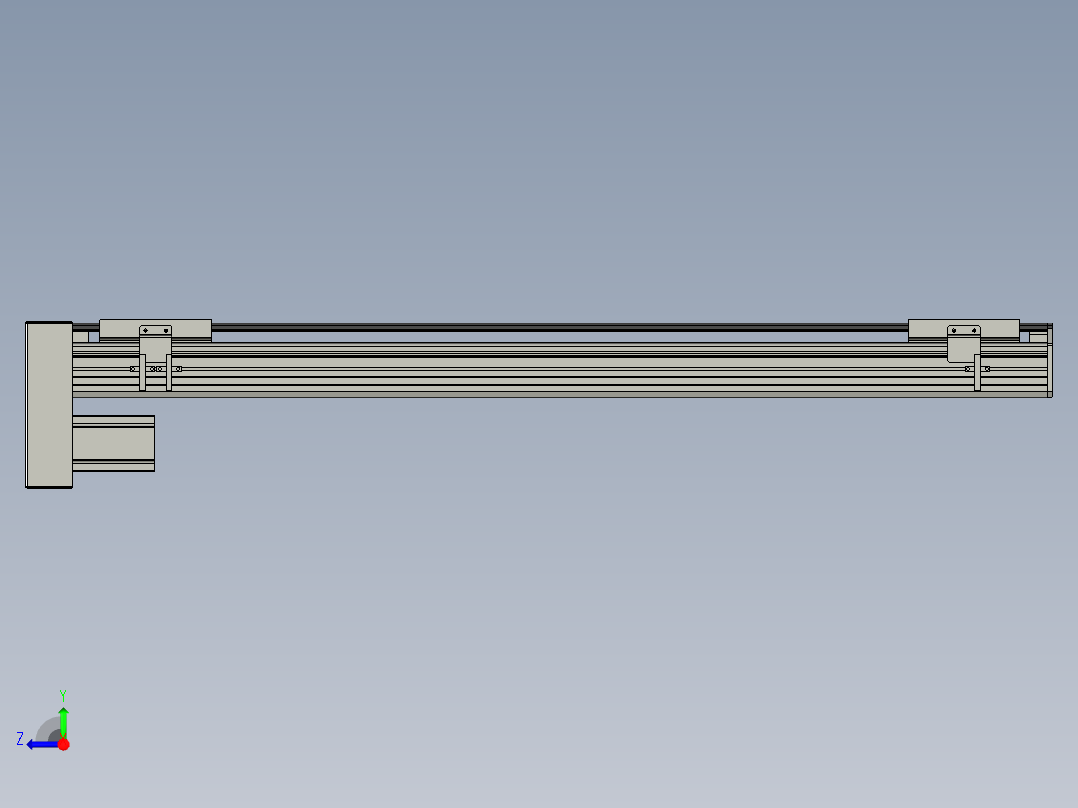 直线模组WG-LHA12-S850-D设计图纸右视图