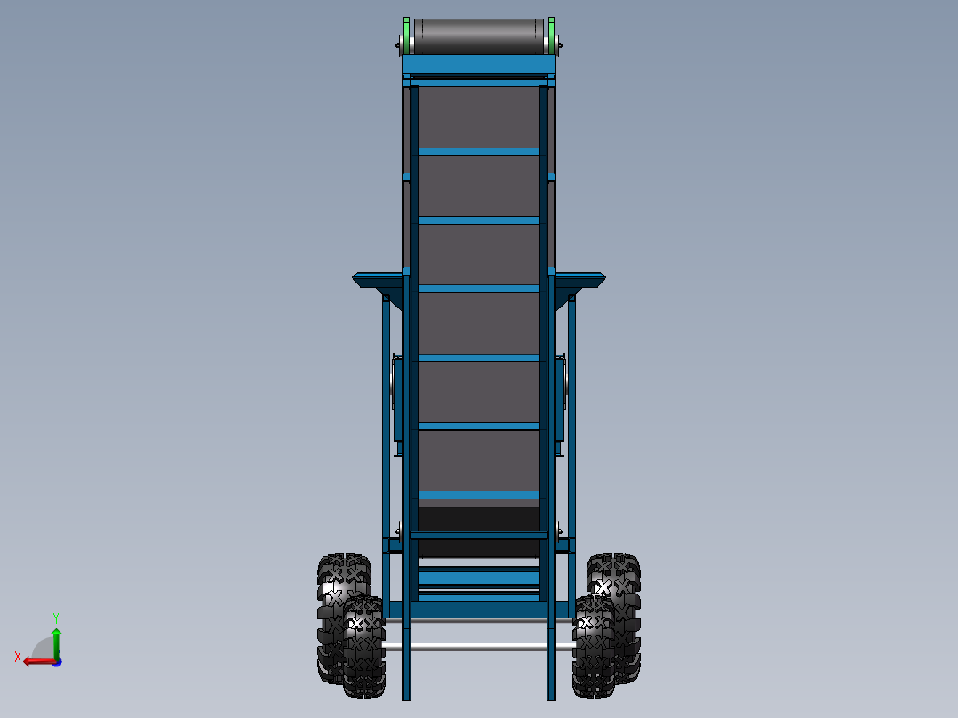 有机肥粉碎机后视图
