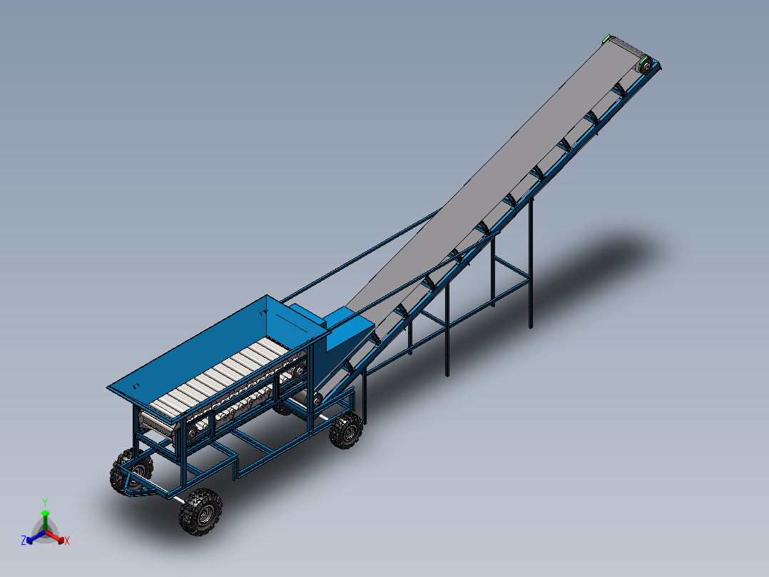 有机肥粉碎机正等轴测图