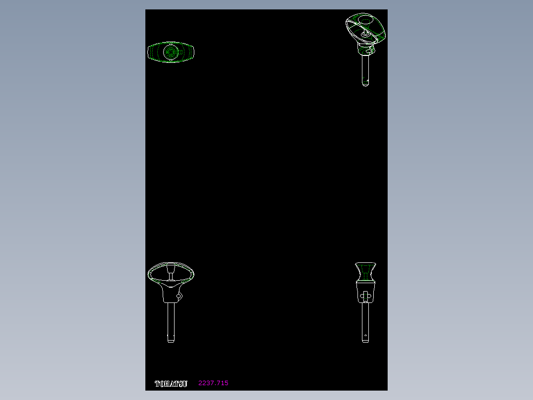 定位扣件(B)2237,2238-2D多系列多零件图纸模型