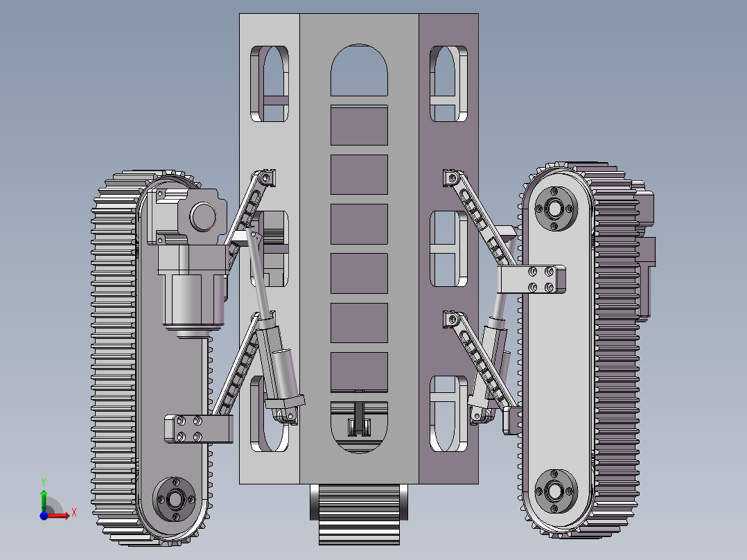 可灵活伸缩管道机器人SW三维图=1090515前视图