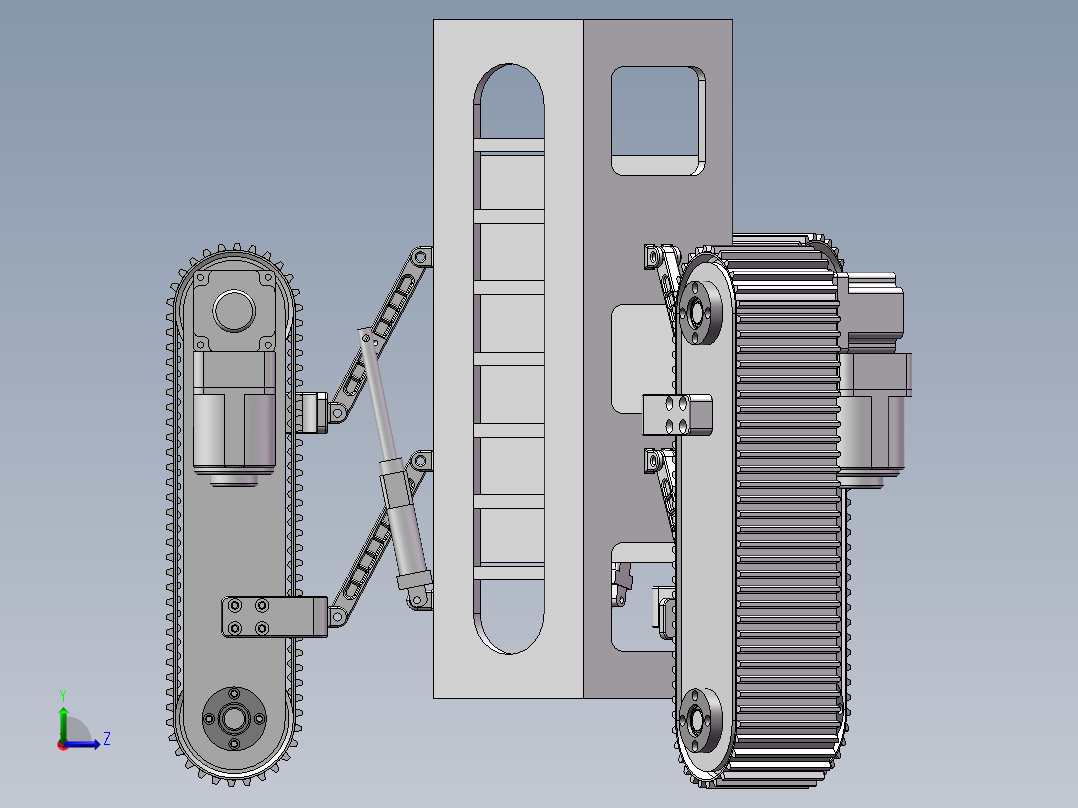 可灵活伸缩管道机器人SW三维图=1090515左视图