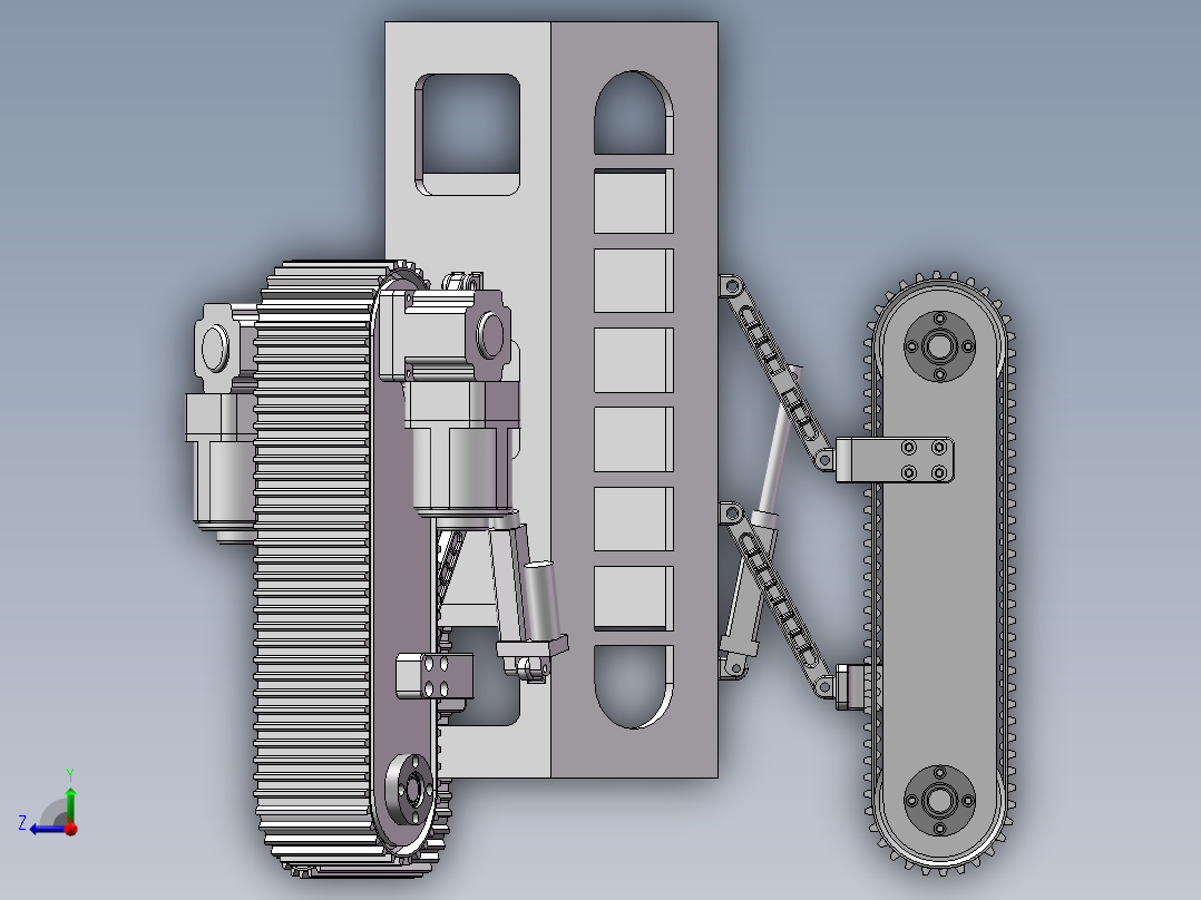 可灵活伸缩管道机器人SW三维图=1090515右视图