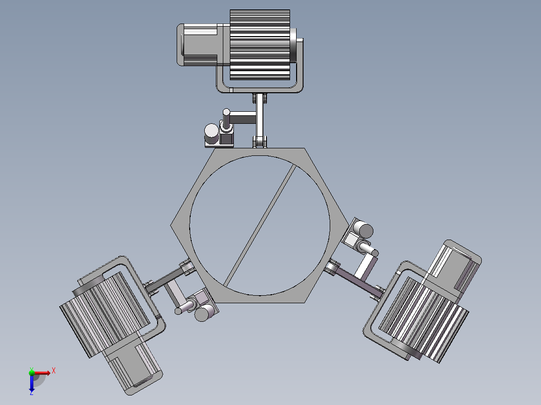 可灵活伸缩管道机器人SW三维图=1090515俯视图