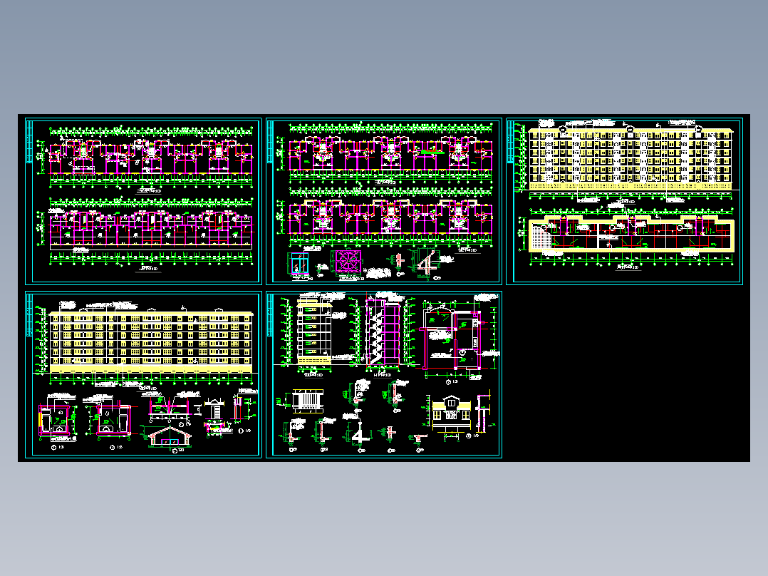 120平米住宅及错层建施图带效果图