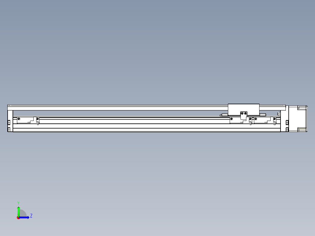 TPA-KNR-86E-1610C-L500A1-ML-P40-N3线性模块铝制底座左视图